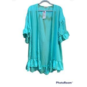 PINKMSTYLE  Lightweight Open Front 3/4 Sleeve Cardigan Size XL